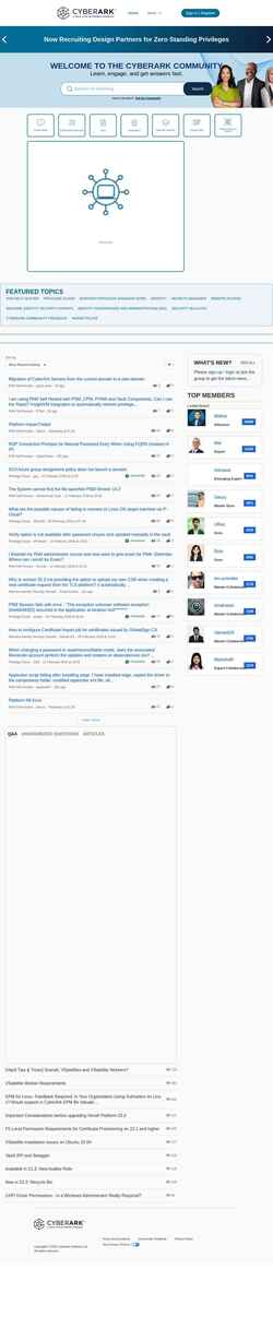 Снимак екрана community.cyberark.com
