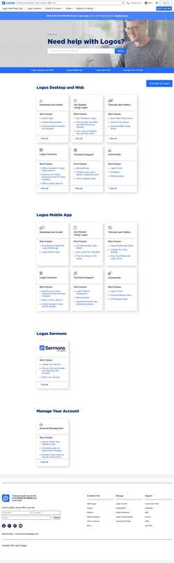 Snímek obrazovky support.logos.com