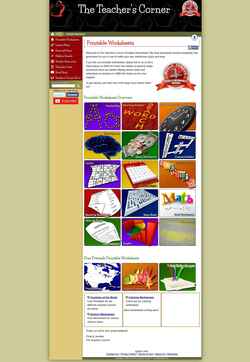Captura de pantalla worksheets.theteacherscorner.net