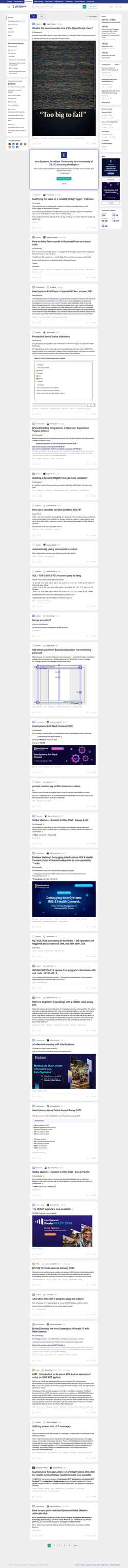 Στιγμιότυπο οθόνης community.intersystems.com