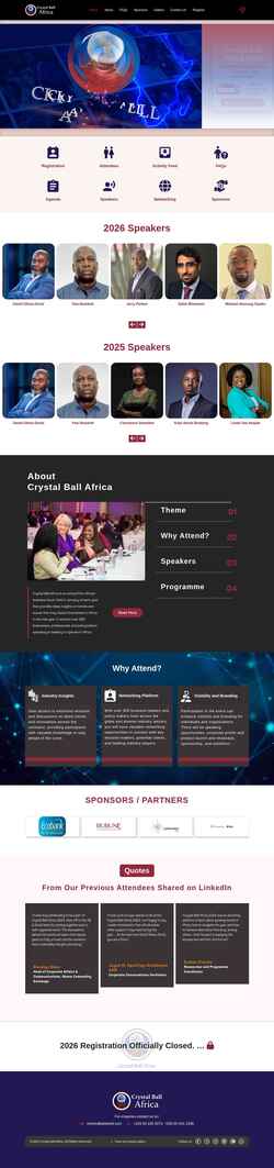 Captura de pantalla crystalballafrica.com