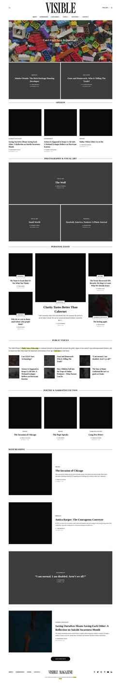 Snímek obrazovky visiblemagazine.com