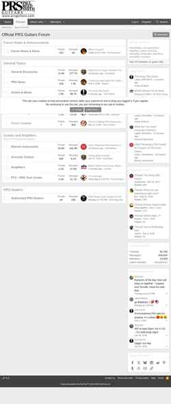 Schermafbeelding forums.prsguitars.com