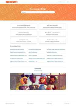 Captură de ecran recroom.zendesk.com