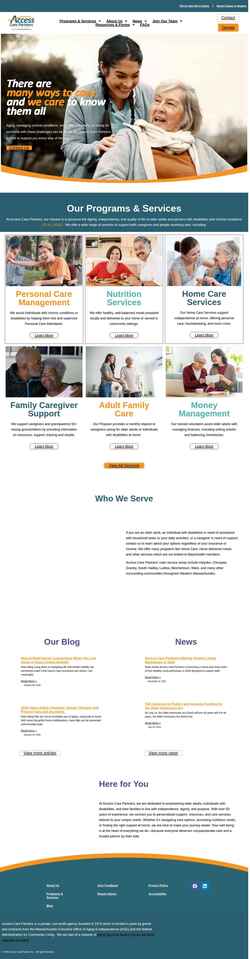 Captura de pantalla accesscarepartners.org