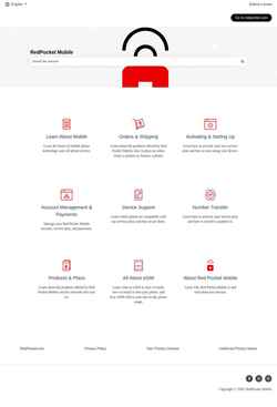 Captura de pantalla help.redpocket.com