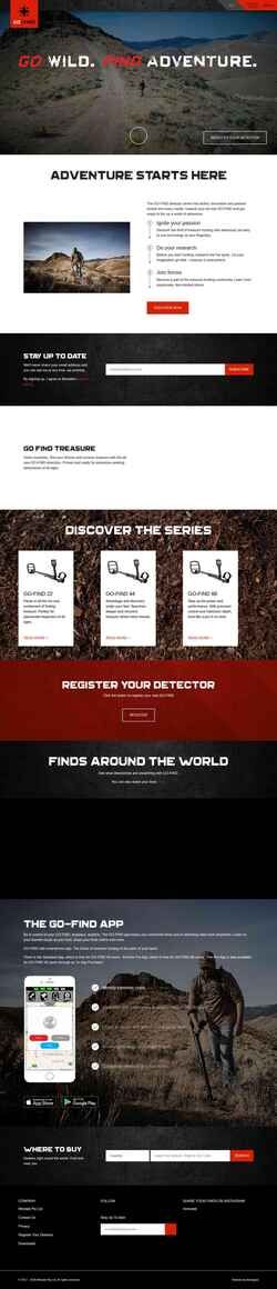 Zrzut ekranu go-find.minelab.com