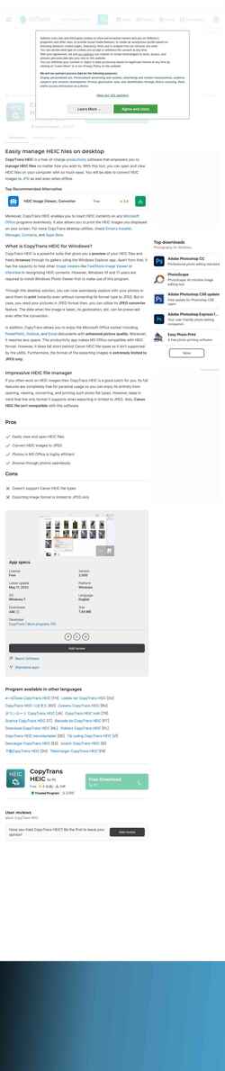 Schermata copytrans-heic.en.softonic.com