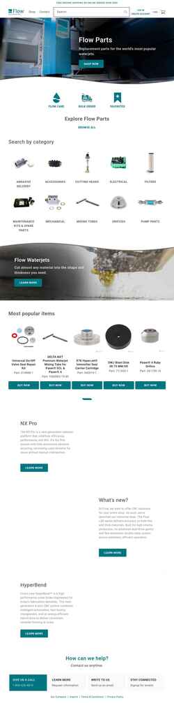 Снимак екрана flowparts.com