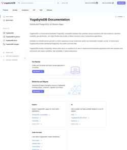 Skjermdump docs.yugabyte.com