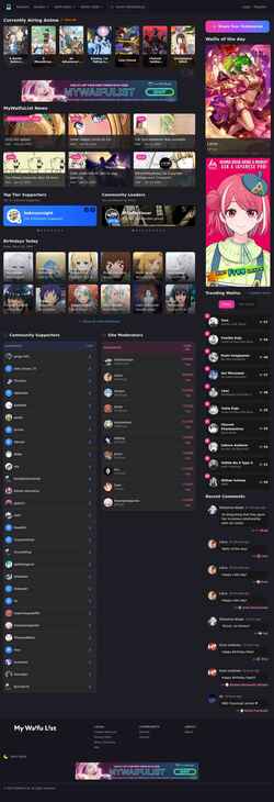 Captura de pantalla mywaifulist.moe