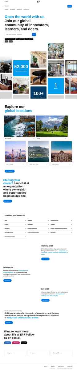 Zrzut ekranu careers.ef.com