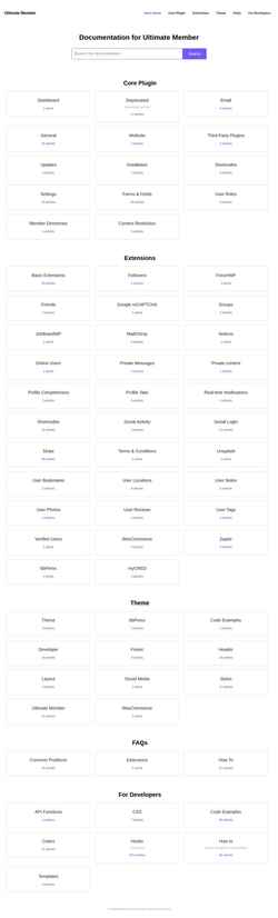 スクリーンショット docs.ultimatemember.com