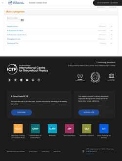 Captura de pantalla indico.ictp.it