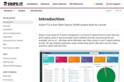Στιγμιότυπο οθόνης snipe-it.readme.io