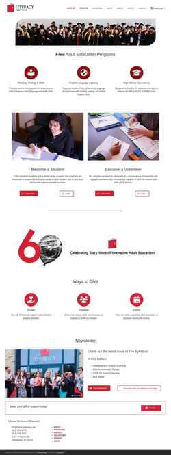 Captura de tela literacyservices.org