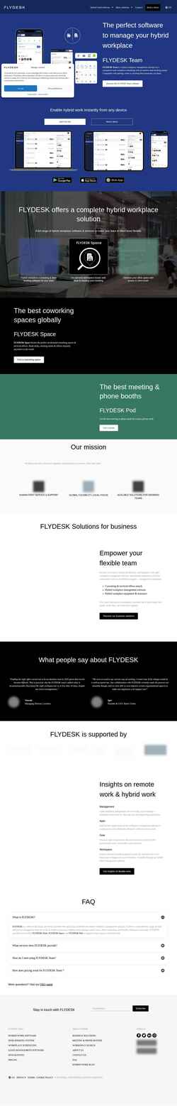 Snímek obrazovky flydesk.com