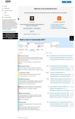 Screenshot forum.camunda.io