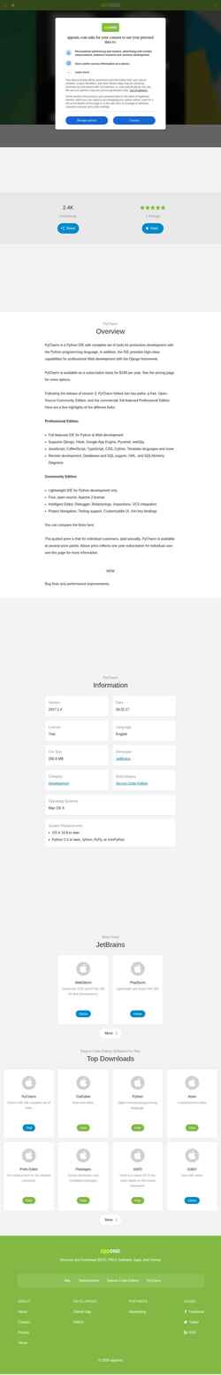 Zrzut ekranu pycharm.apponic.com