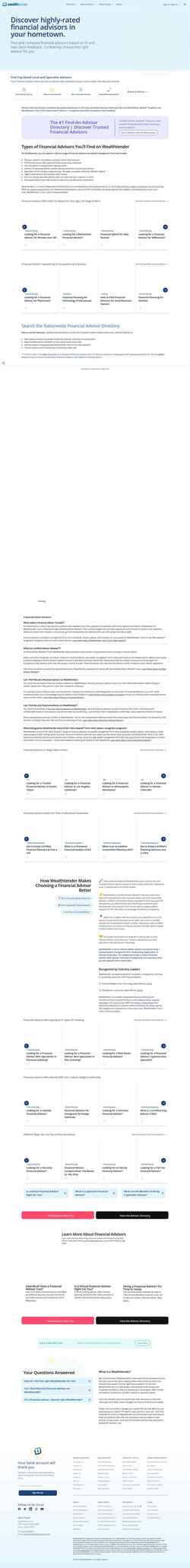 Ekrānuzņēmums wealthtender.com