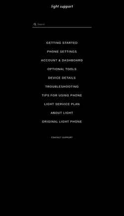 スクリーンショット support.thelightphone.com