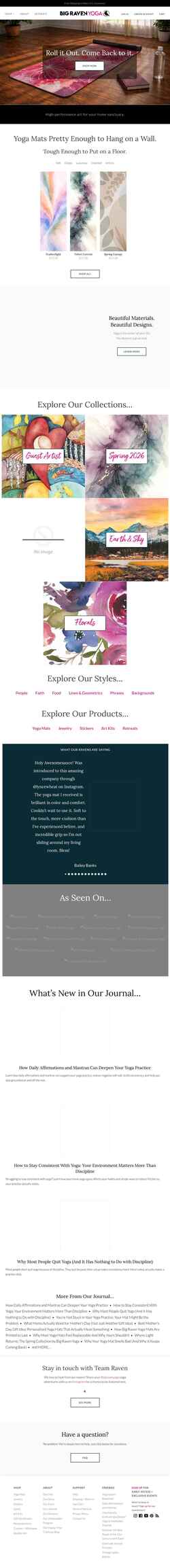 Screenshot bigravenyoga.com