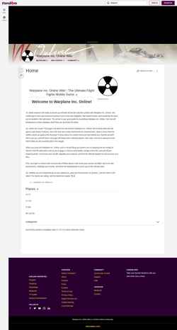 Снимак екрана warplane-inc-online.fandom.com