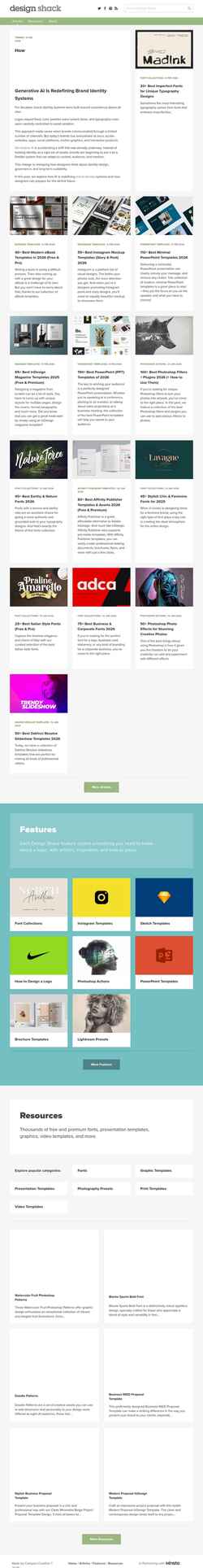 Снимак екрана designshack.net