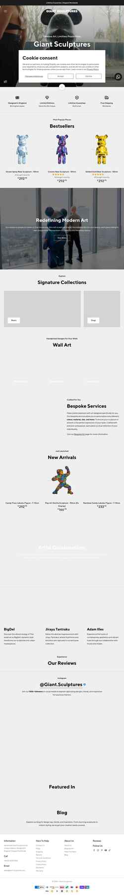 Captura de pantalla giant-sculptures.com