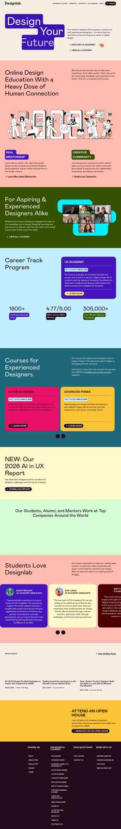 Snímek obrazovky designlab.com