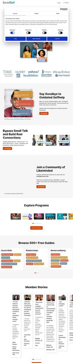 Στιγμιότυπο οθόνης socialself.com