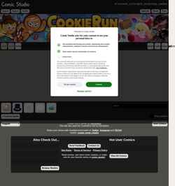 Ekrānuzņēmums cookierun.comic.studio