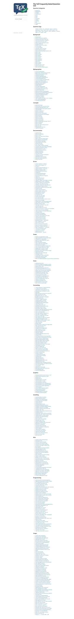 Képernyőkép texfaq.org