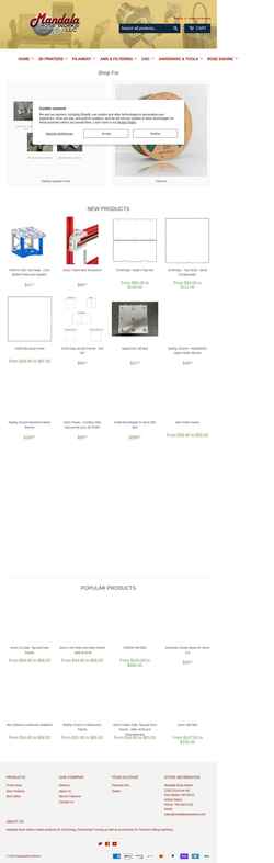 Zrzut ekranu mandalaroseworks.com