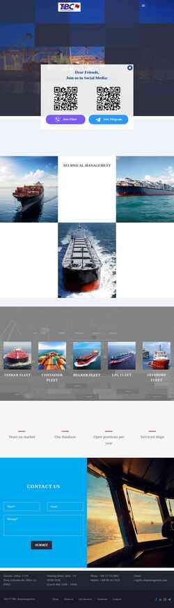 Captura de tela tbc-shipmanagement.com