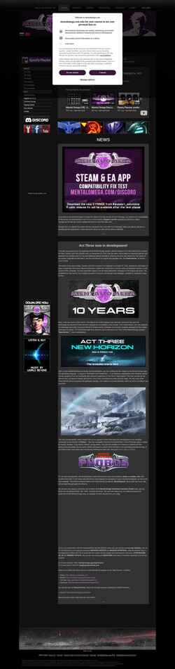 Posnetek zaslona mentalomega.com