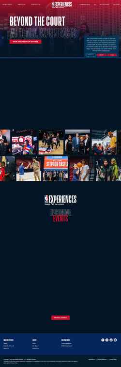 Screenshot nbaexperiences.com