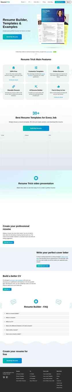 Zrzut ekranu resumetrick.com