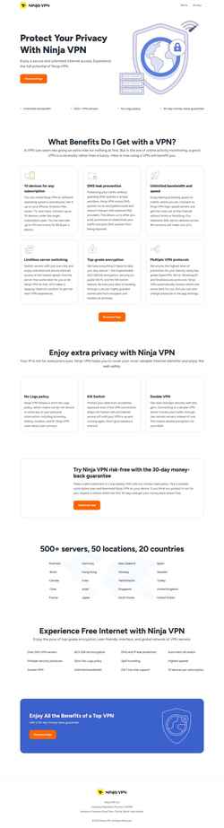 Ekraanipilt ninjavpn.app