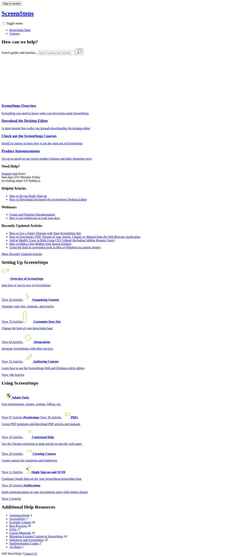 Captura de pantalla help.screensteps.com