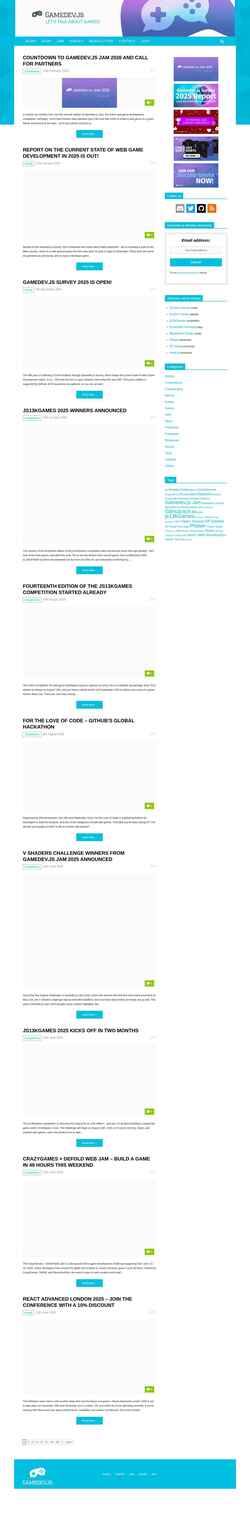 Posnetek zaslona gamedevjs.com