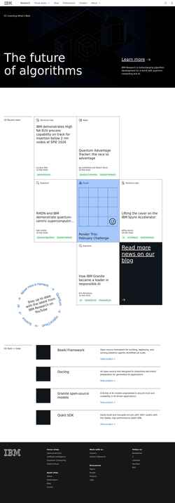 Ekrānuzņēmums research.ibm.com