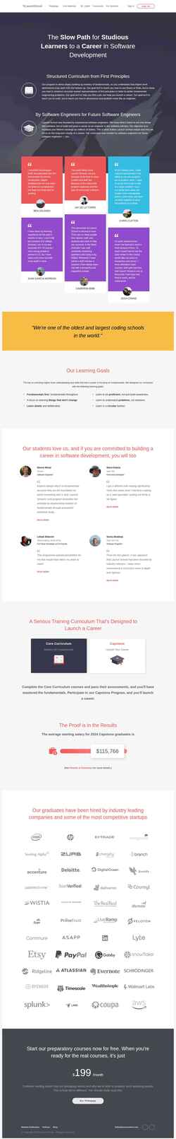 Skærmbillede launchschool.com