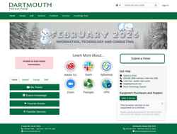 Екранна снимка services.dartmouth.edu