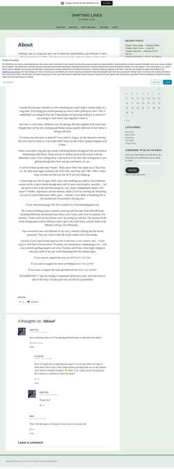Снимак екрана shiftinglines.wordpress.com