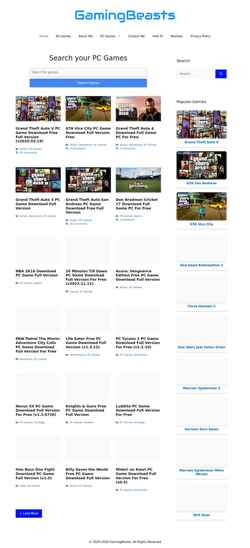 Schermata gamingbeasts.com