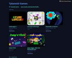 Skjermdump tykanoidgames.itch.io