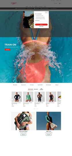 Snímka obrazovky us.speedo.com
