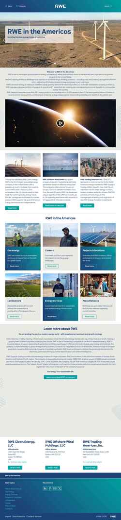 Снимак екрана americas.rwe.com