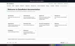 Posnetek zaslona docs.datarobot.com